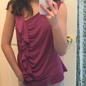 💗 Gently Used Dusty Rose Purple Sleeveless Blouse